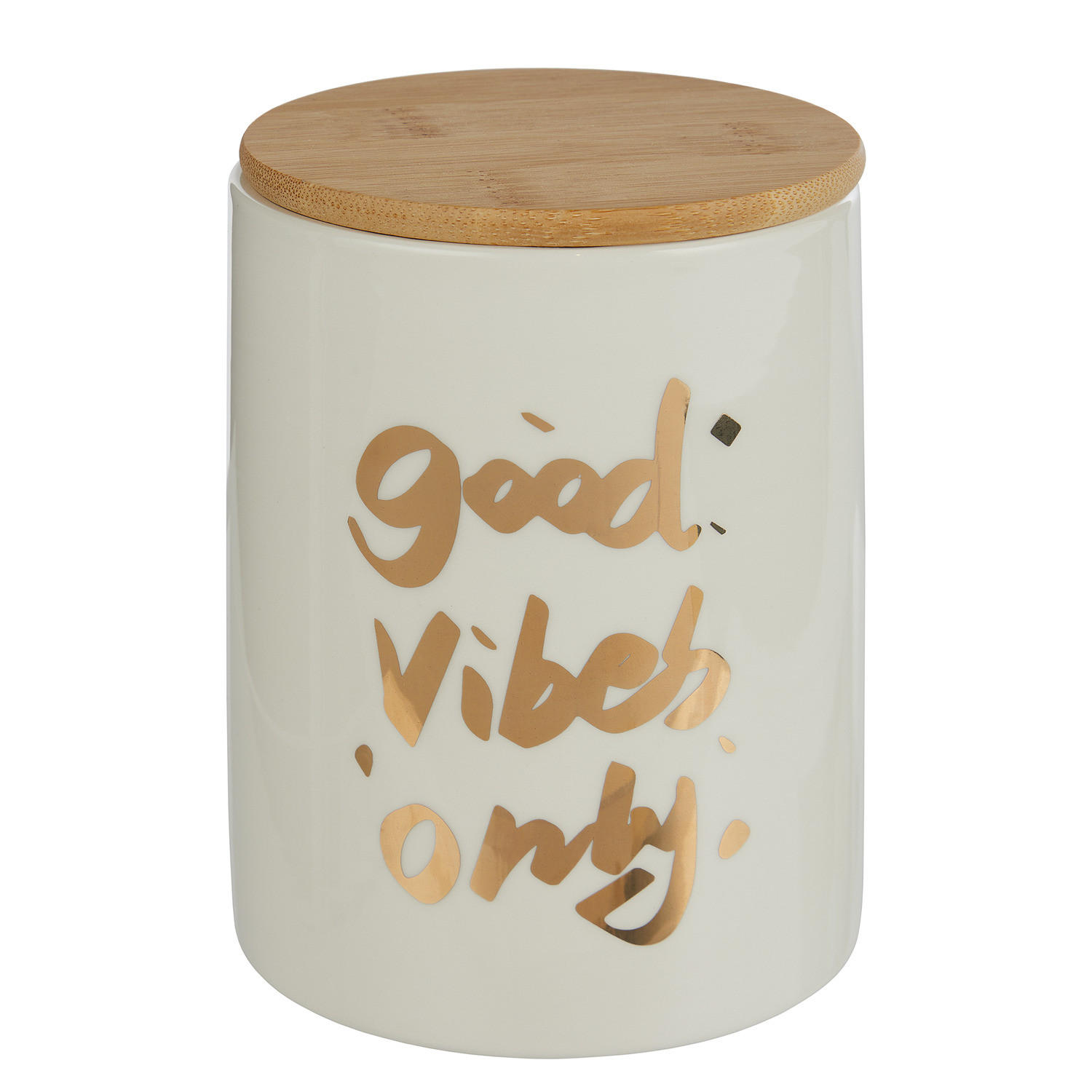 AUFBEWAHRUNGSDOSE (4er Set) Queen It - Goldfarben, Holz/Stein (10/14/10cm) - Butlers