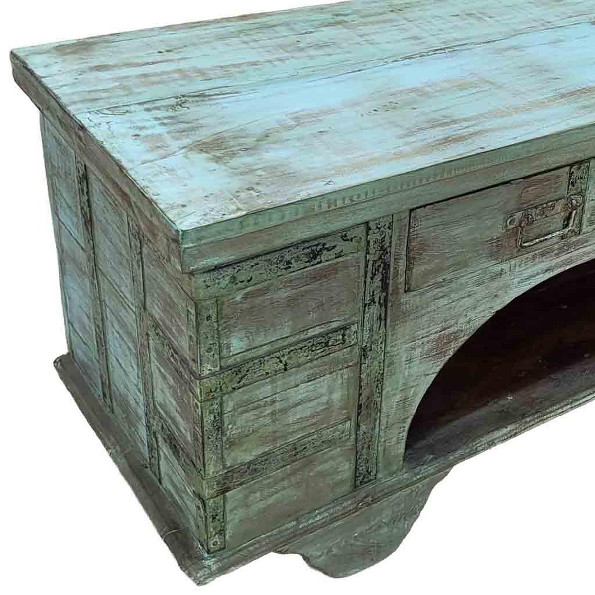 TV-LOWBOARD aus Holz, 175x45x57cm - Grün, Holz (175/57/45cm) - Wanderlust