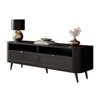 TV-SCHRANK SHADOW II 2S mit Schubladen - Schwarz, Holzwerkstoff (138/46/40cm) - Lookway