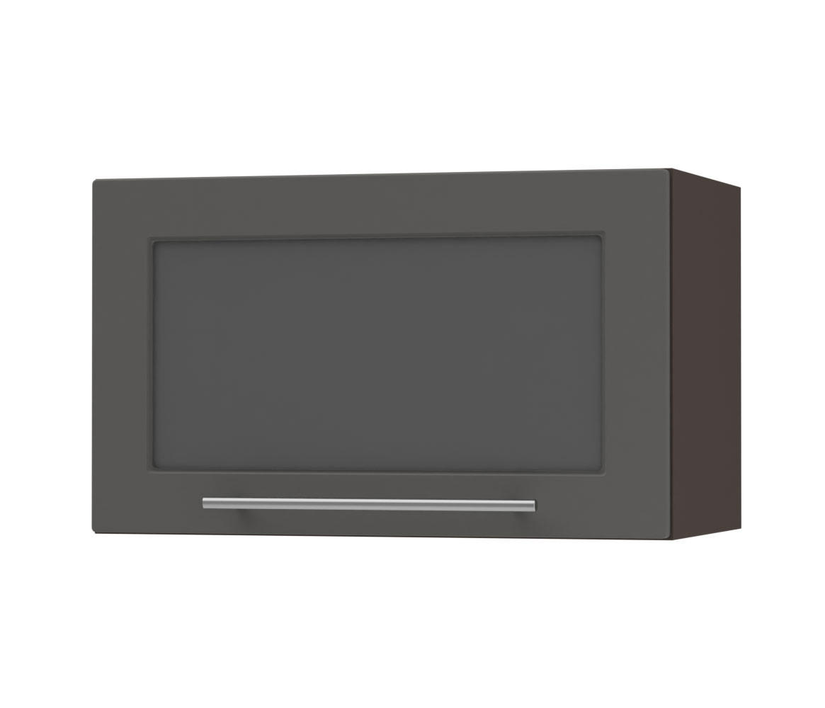 KLAPPHÄNGESCHRANK Kvantum W4BS/60 Graphit Matt / Lava Matt 60 / 32,5 / 36cm - Dunkelgrau/Graphitfarben, Holz/Holzwerkstoff (60/36/32.5cm) - Feldmann-Wohnen