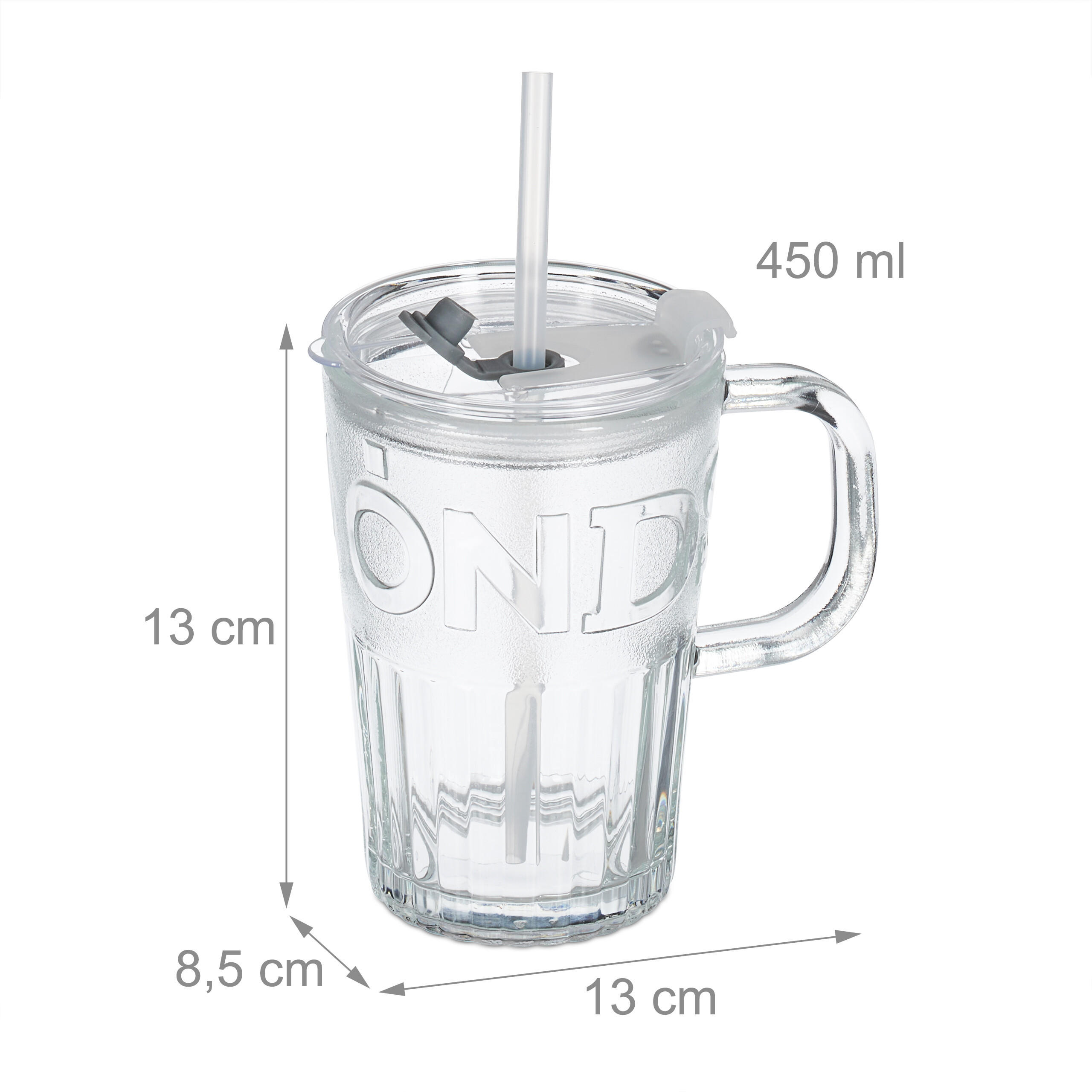 Thumbnail - Relaxdays 10Xtrinkgläser, Transparent, Glas, Kunststoff, Essen & Trinken, Gläser, Gläser-Sets