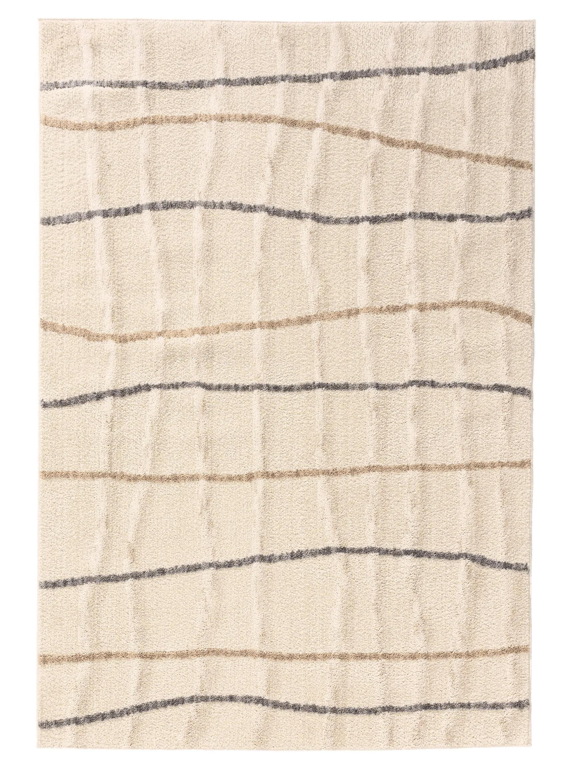 TEPPICH Junis Cream 120/170 cm - Creme, Naturmaterialien/Textil (120/170cm) - benuta