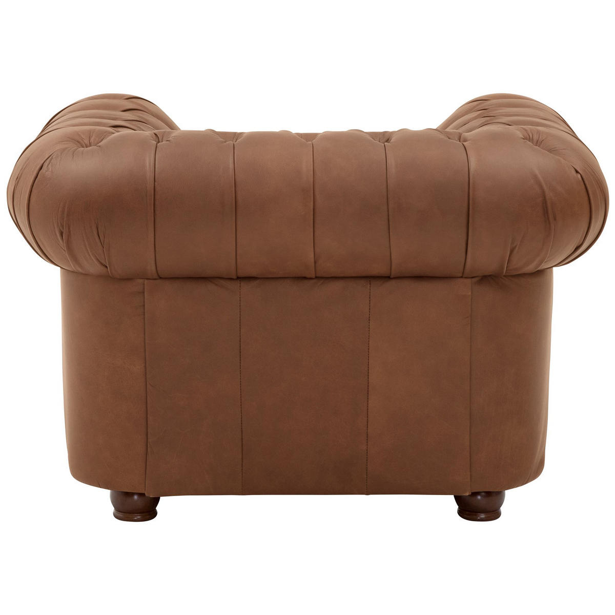 CHESTERFIELD-SESSEL Kath Echtleder (Antikoptik) cognac - Cognac, Leder (110/74/98cm) - 58aufmkessel
