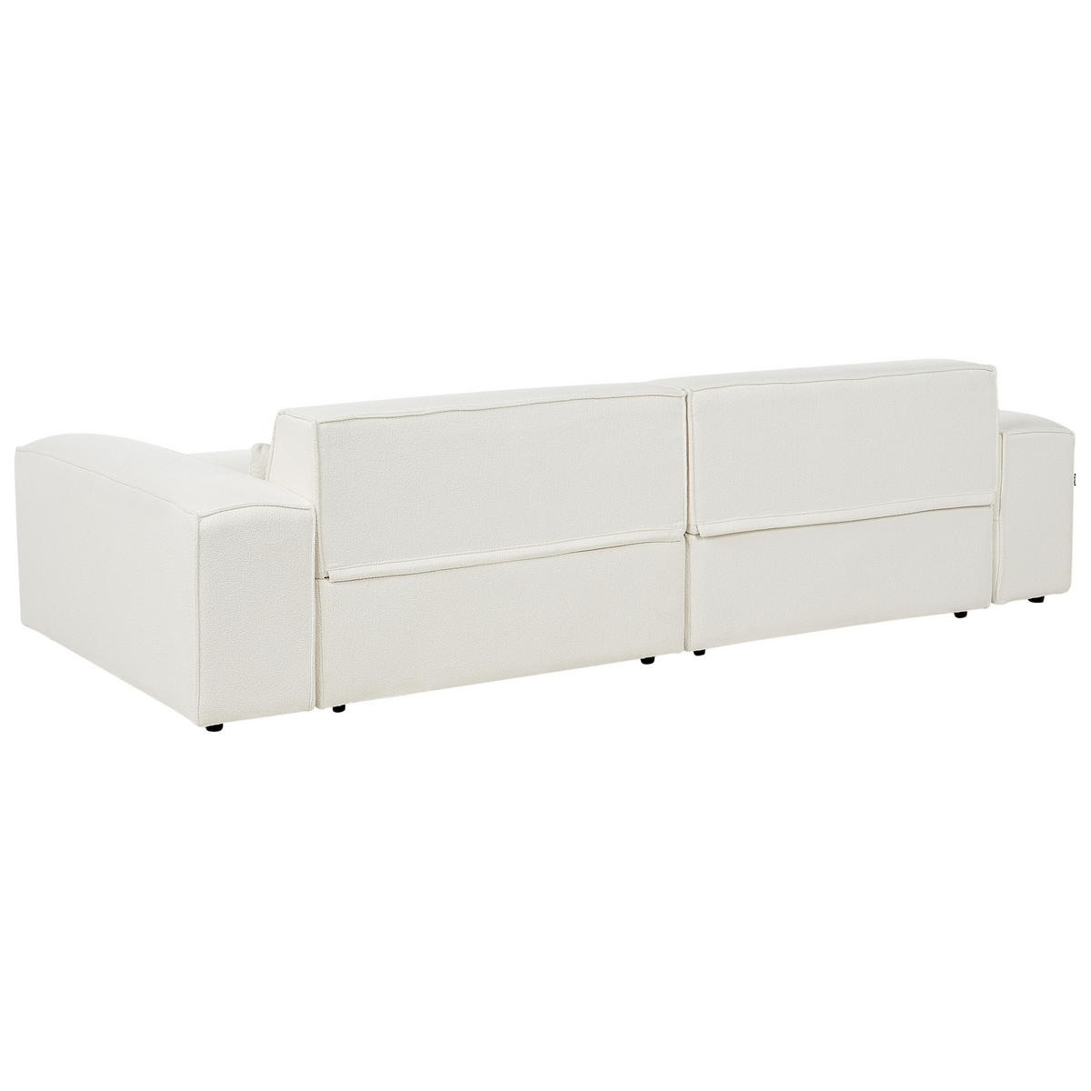 ECKSOFA Modul 3-Sitzer linksseitig Cremeweiß Bouclé Hellnar - Creme, Textil (262/176cm) - Beliani