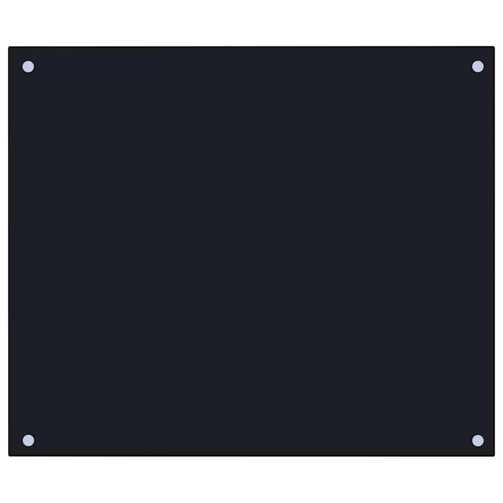 KÜCHENRÜCKWAND Glas - 70x60cm Schwarz | Küche Spritzschutz Wandschutz Glasplatte - Schwarz, Glas (70/60/0.6cm) - DELUKE