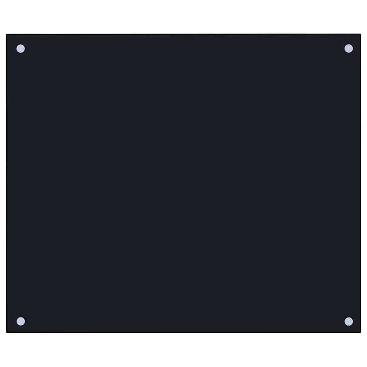 KÜCHENRÜCKWAND Glas - 70x60cm Schwarz | Küche Spritzschutz Wandschutz Glasplatte - Schwarz, Glas (70/60/0.6cm) - DELUKE