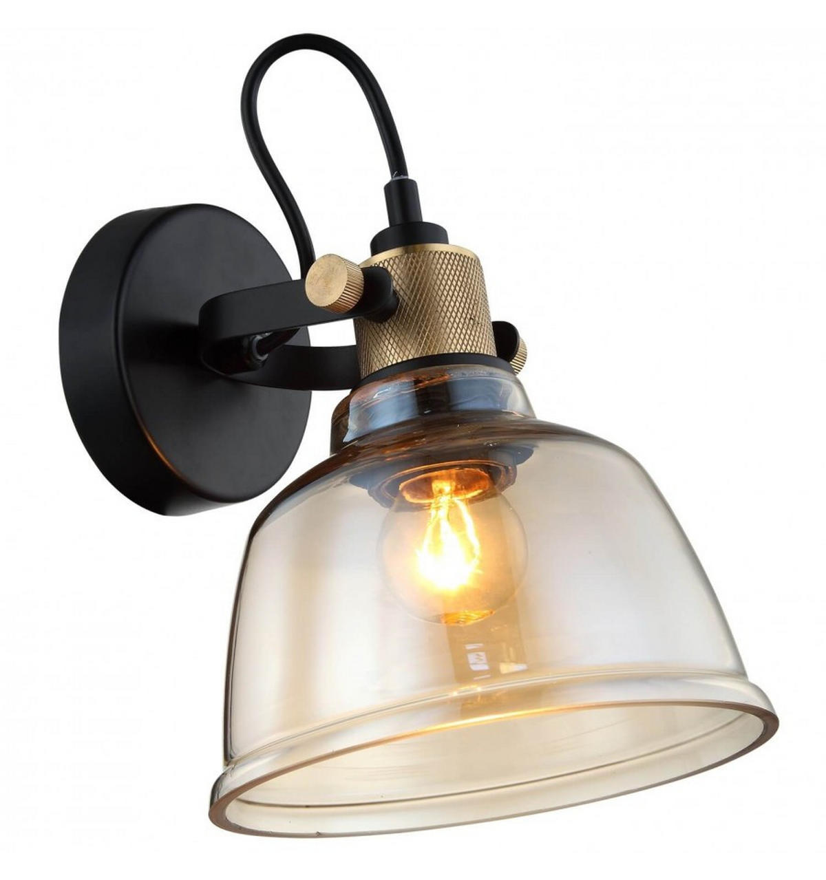 WANDLEUCHTE Linz, Bernstein, 25cm - Bernsteinfarben, Metall (16/25/21cm) - KOSILUM