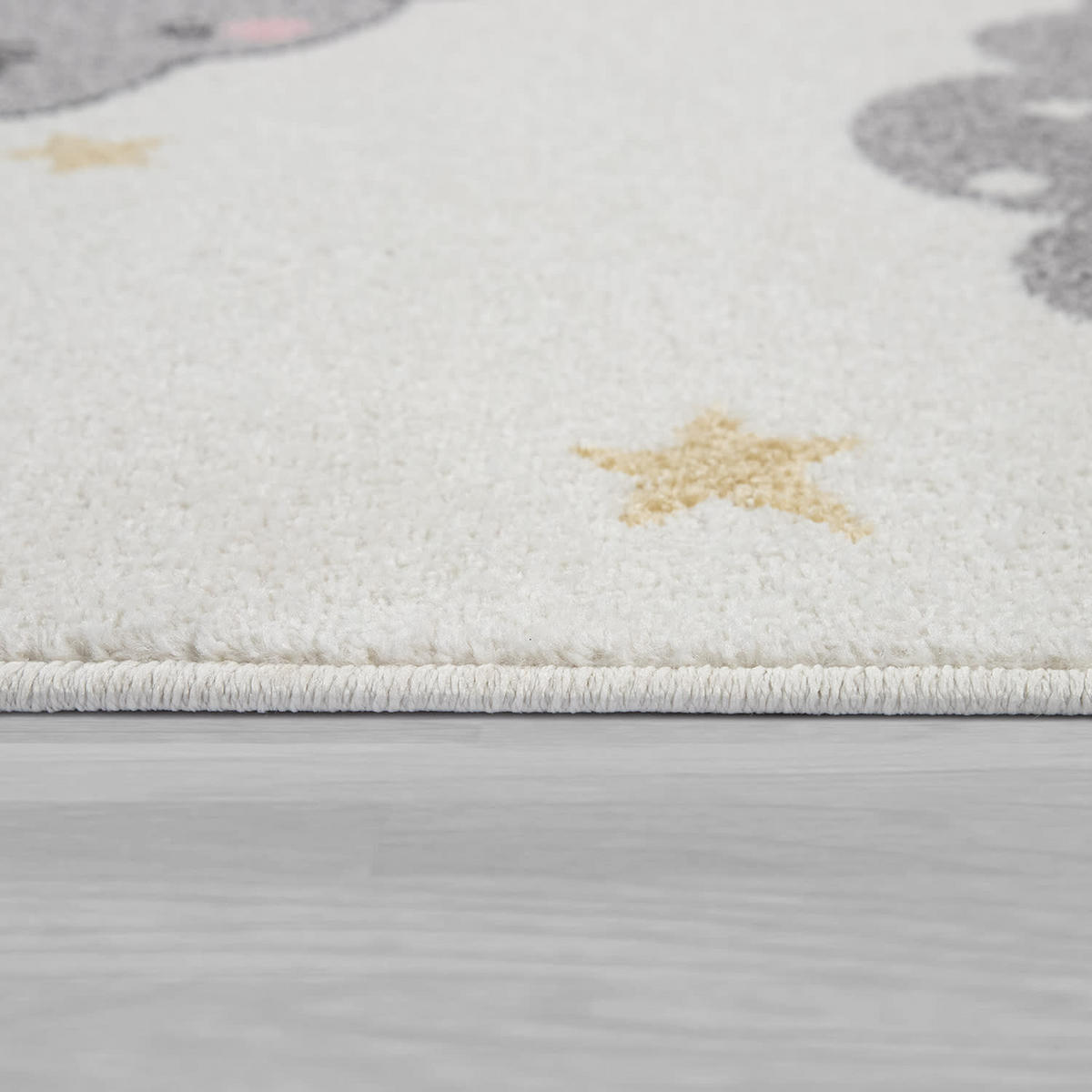 KINDERTEPPICH Ballon mit Tieren Kinderzimmer schmutzabweisend Creme Rechteckig 120x160 - Beige, Textil (120/160cm) - KADIMA DESIGN