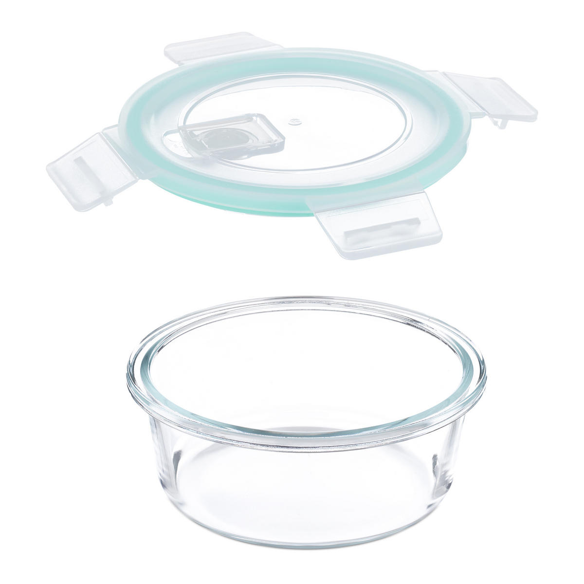 SÚPRAVA sklenených dóz - priehľadné, plast/sklo (13.5/6/13.5cm) - Relaxdays