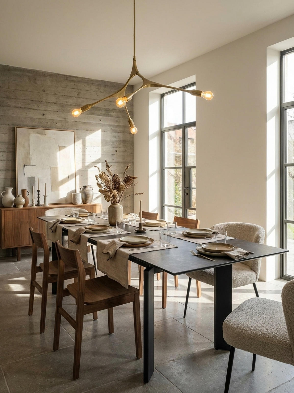 ESSTISCH Ausziehbar Keramik Glas Marmoroptik 180-240 MALTA, Schwarz 180x95x77 cm - Schwarz, Glas/Metall (95/180/77cm) - KADIMA DESIGN