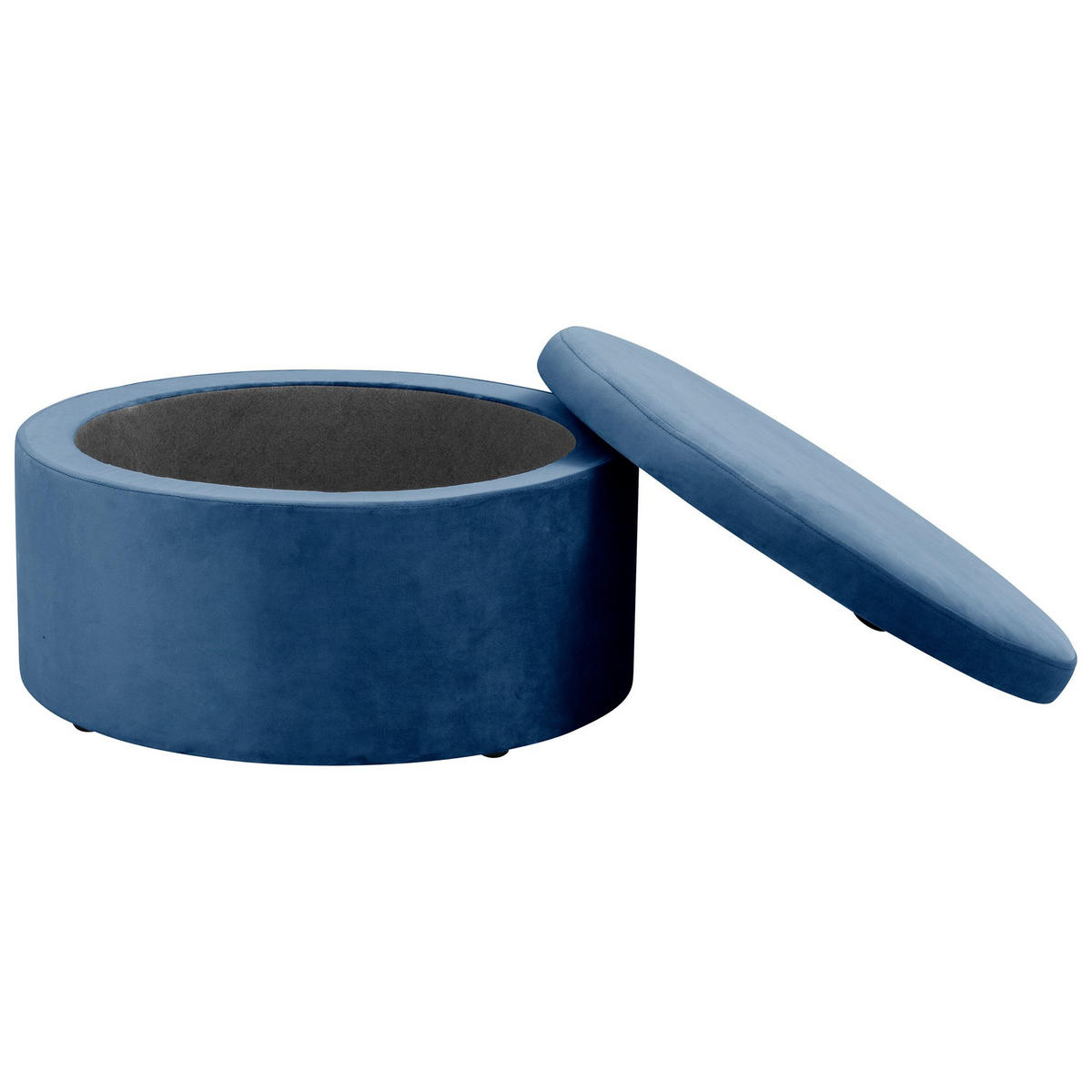 KINDERHOCKER Katyushka Samtvelours dunkelblau - Dunkelblau, Kunststoff (60/32/60cm) - 58aufmkessel