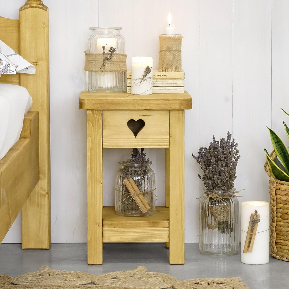 NACHTTISCH aus Massivholz MEXICANA - Honig, Holz (30/45/30cm) - Seart