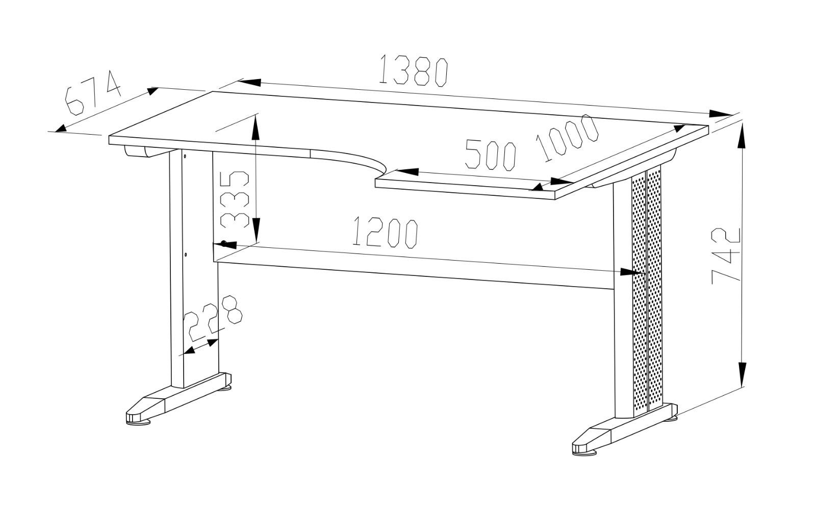 SCHREIBTISCH Optimal Sonoma Eiche hell 138 / 68-100 / 76cm - Braun, Holz/Holzwerkstoff (100/138/76cm) - Feldmann-Wohnen