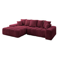 ECKSOFA Ottomane Links ENSI-L - 267x164x88 cm Bordeaux - Bordeaux, Holzwerkstoff/Kunststoff (267/164cm) - ALTDECOR