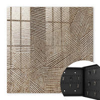 SCHLÜSSELBOX Schwarz 30x30 cm- Türöffnung nach rechts - Geometrisches Muster - Beige, Metall (30/30/5cm) - TULUP