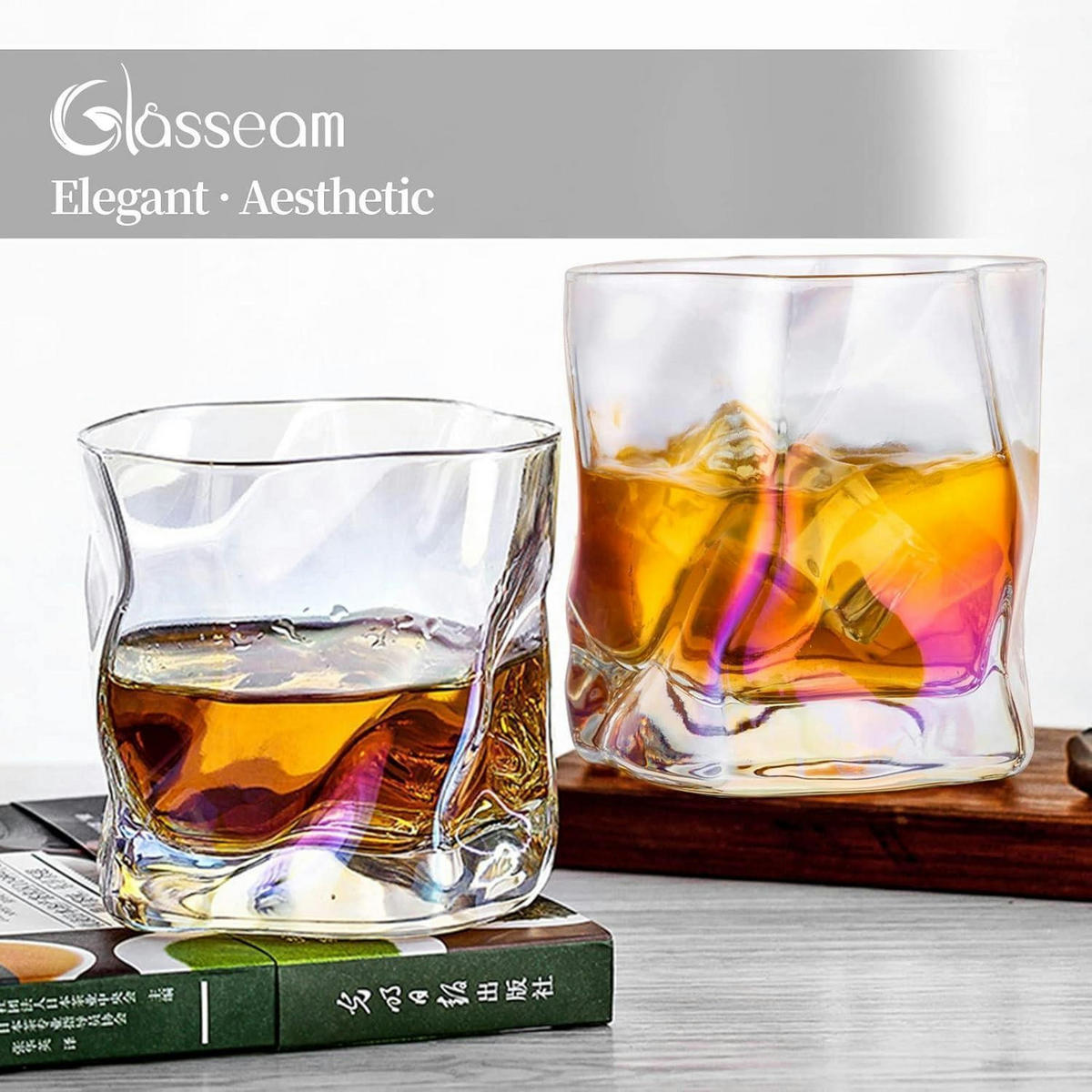 WHISKEYGLÄSER 2-teiliges Set Bunt - Transparent, Glas (0.25L)