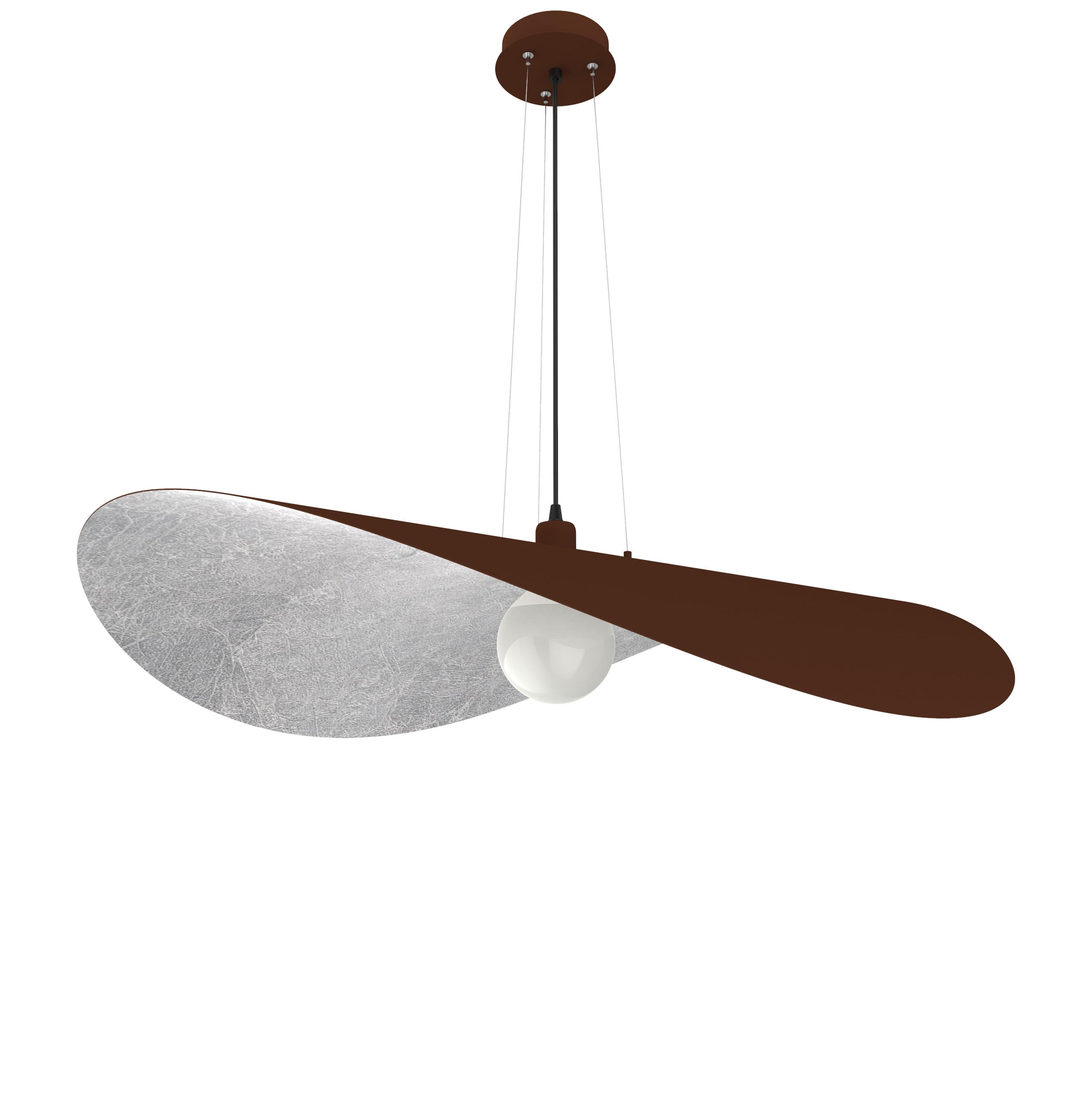 HÄNGELEUCHTE - Braun, Metall (90/90/120cm) - Lumicom