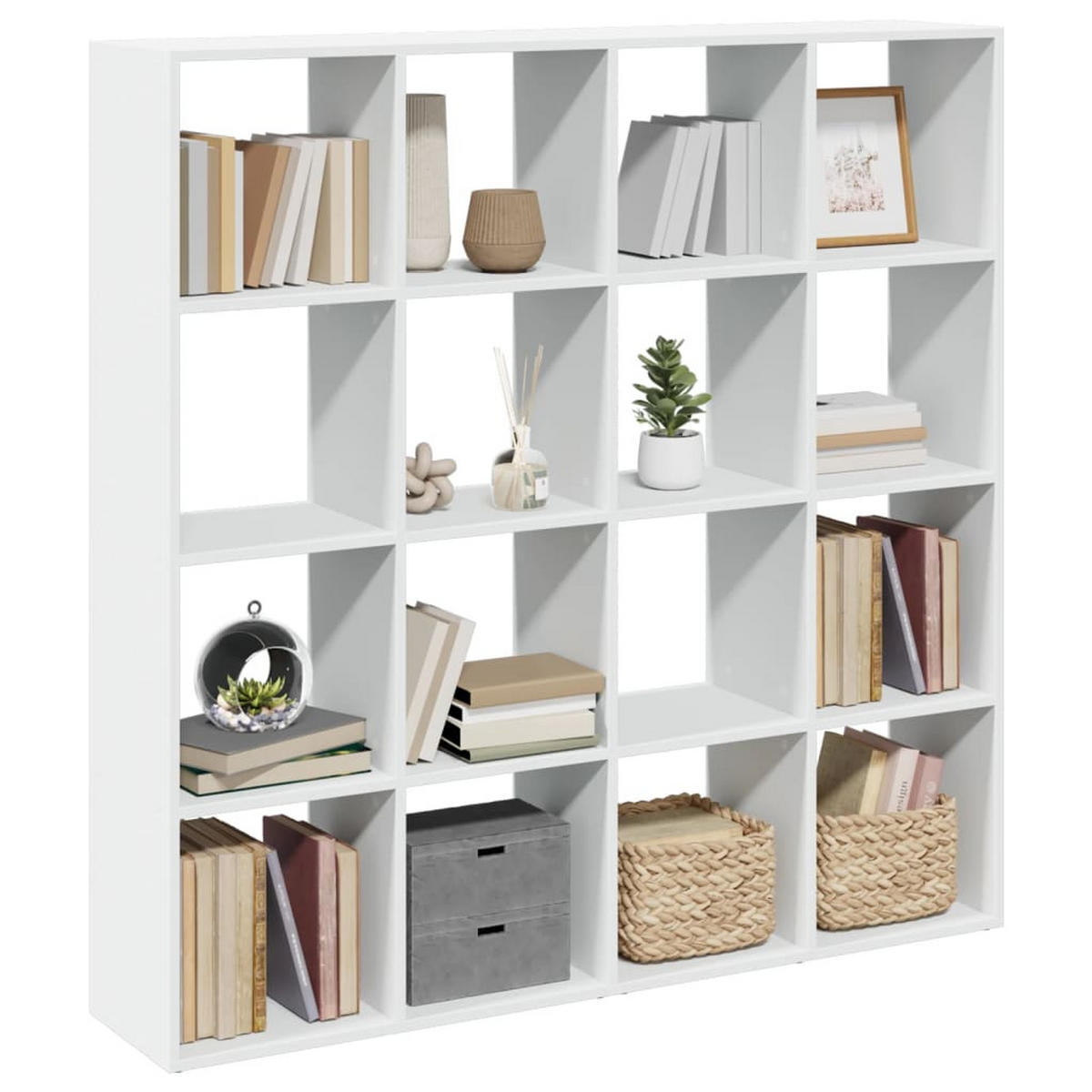 BÜCHERREGAL Weiss 137,5/29/137,5 Cm Holzwerkstoff - Weiß, Holzwerkstoff (29/137.5/137.5cm) - vidaXL