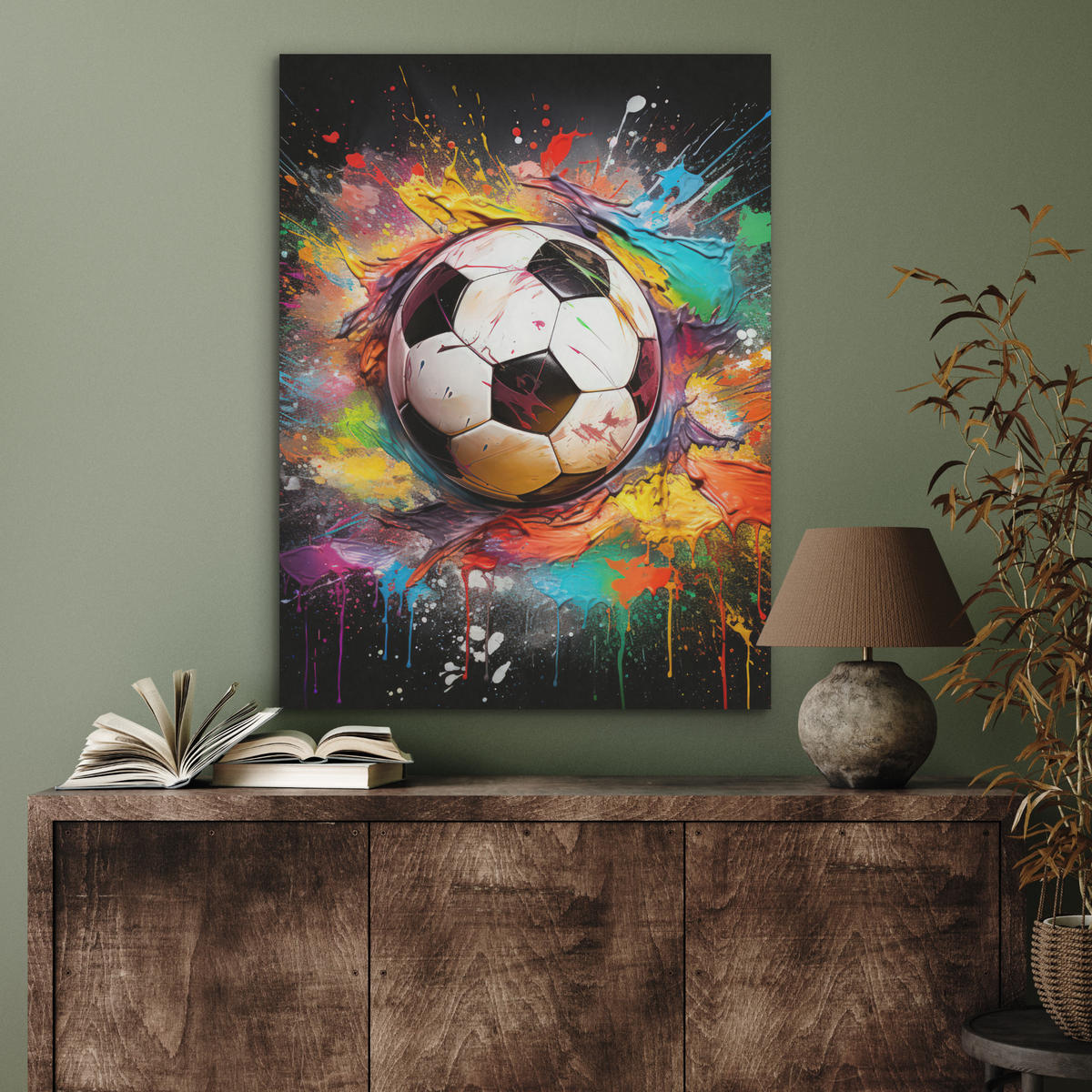 AKUSTIKPANEEL Fußball - Farbe - Farben - Schwarz - Weiß 60x80 cm - Weiß, Textil (60/0.9/80cm) - MuchoWow