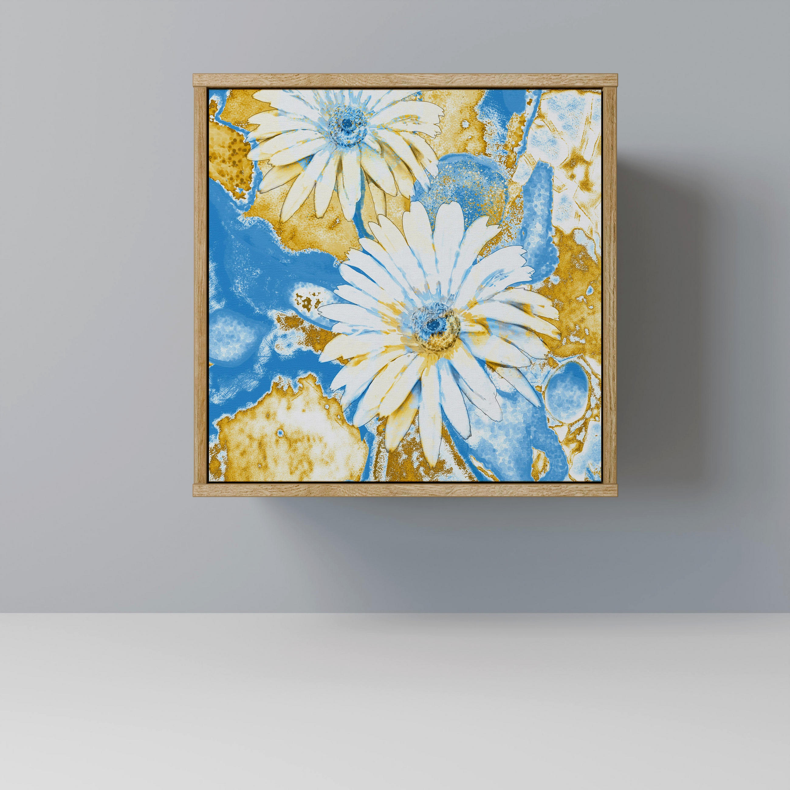 SIDEBOARD DAISY LUXE, Eichefarben, 57,5x42x57,5 cm, Ohne Füße - Eichefarben/Multicolor, Holzwerkstoff (57.5/57.5/42cm) - SpaceRebels