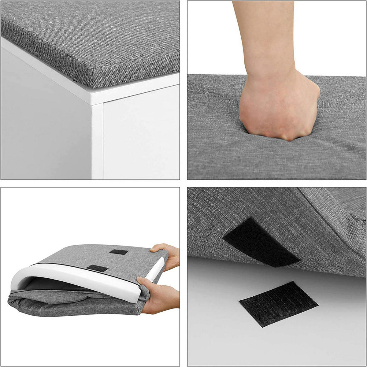 SCHUHBANK - Weiß, Holzwerkstoff (30/48/100cm) - Hansiro
