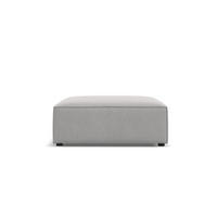 POUF Jodie aus strukturiertem Stoff hellgrau - Hellgrau, Textil (80/40/102cm) - Micadoni
