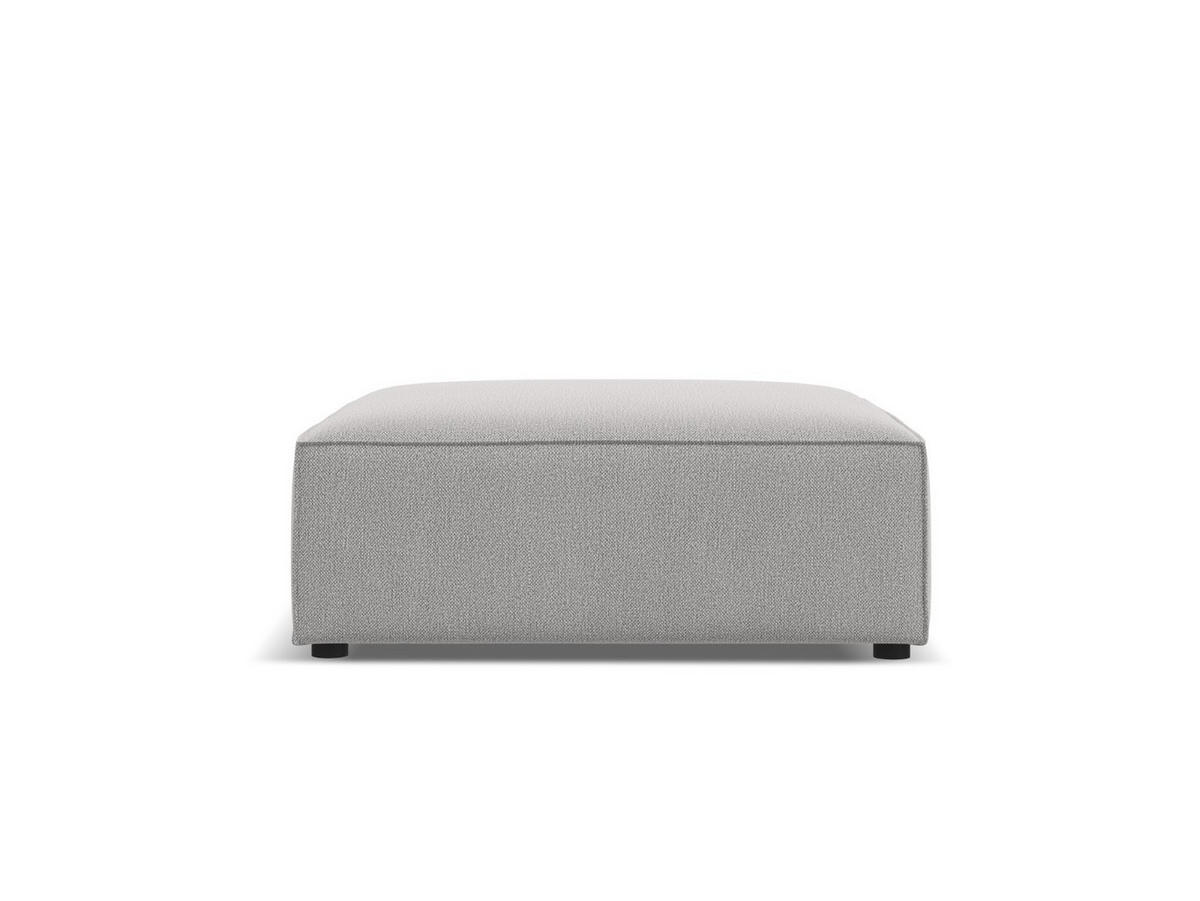 POUF Jodie aus strukturiertem Stoff hellgrau - Hellgrau, Textil (80/40/102cm) - Micadoni