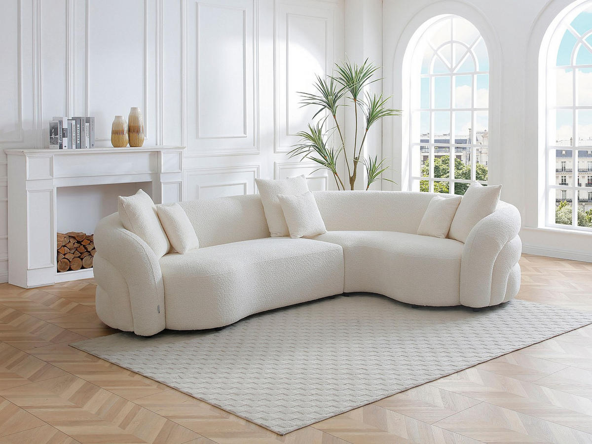 SOFA ohne Schlafmöglichkeit - 5 Personen-Sitzer - Stoff - Weiß - - Weiß, Textil (290/73/200cm) - Vente-Unique