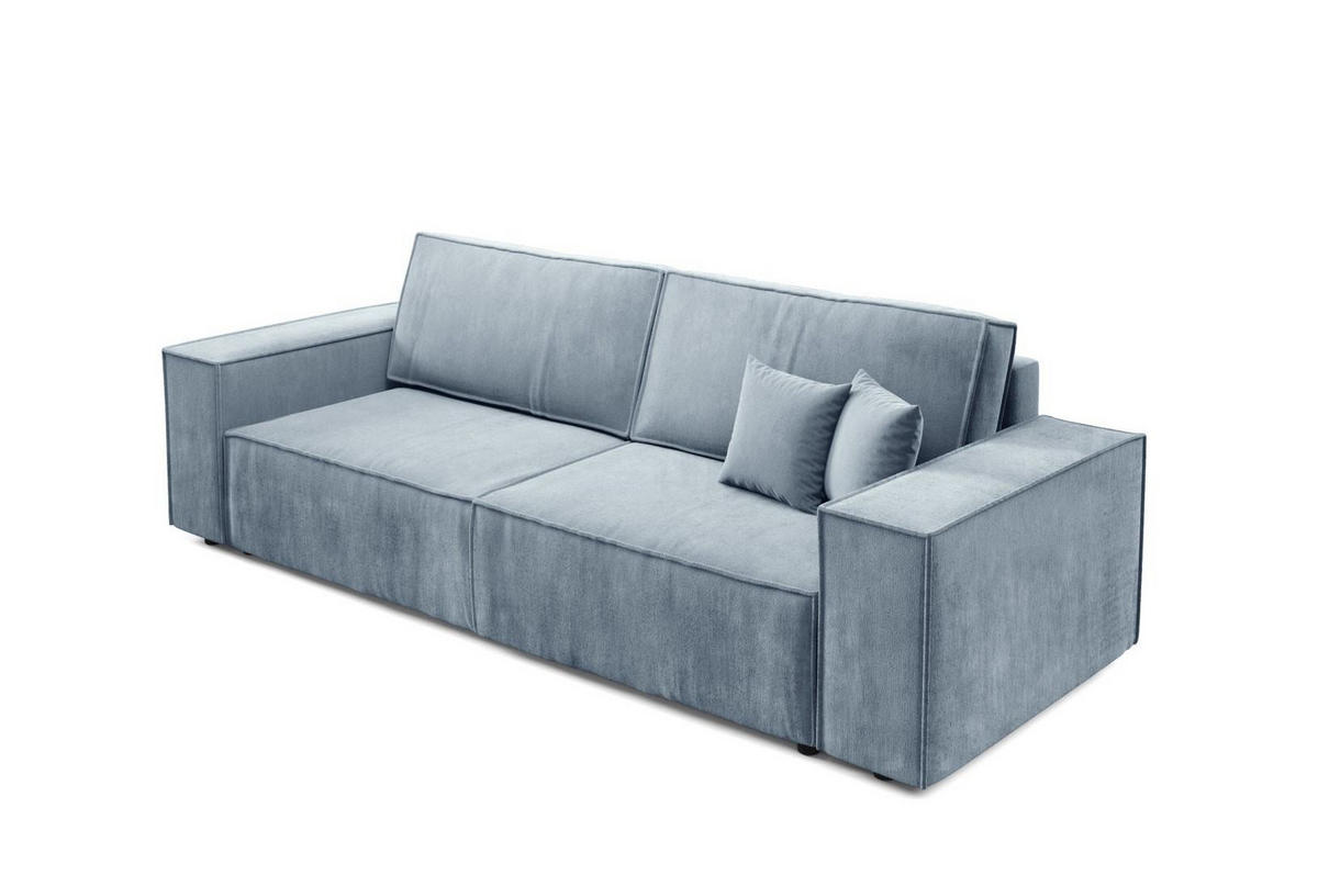SCHLAFSOFA mit Bettkasten Himmelblau - Hellblau, Textil (255/88/102cm) - Furnisell