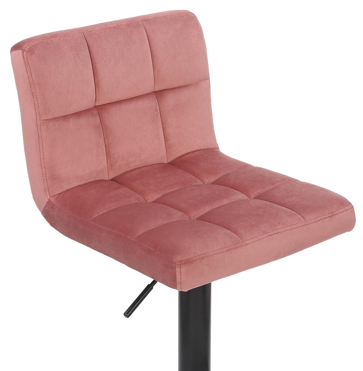 BARHOCKER Samt Pink - Pink/Schwarz, Textil/Metall (40/85/40cm) - CLP