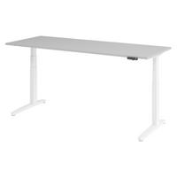 SCHREIBTISCH elektrisch XBHM 80/200/74 cm in Grau/Weiß - Weiß/Grau, Holzwerkstoff (80/200/74cm) - bümö