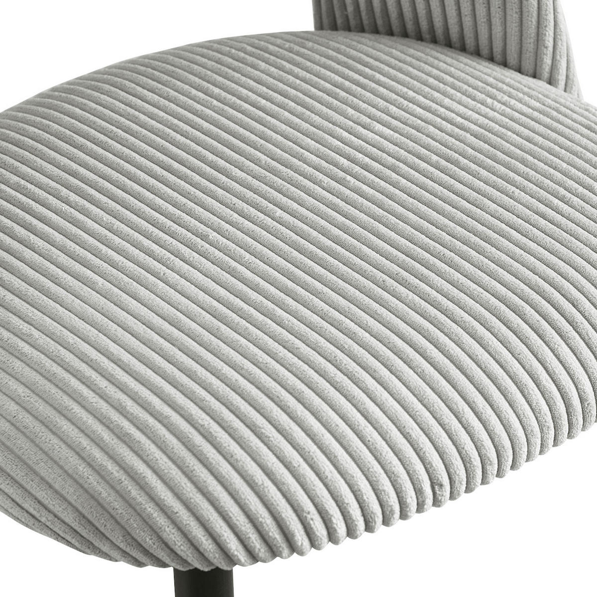 STUHL VICKY Grau 2 Stück - Grau, Textil/Metall (53/80/57cm) - B&D Home