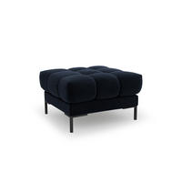 POUF Mamaia aus Samt dunkelblau - Dunkelblau, Textil (60/41/60cm) - Micadoni