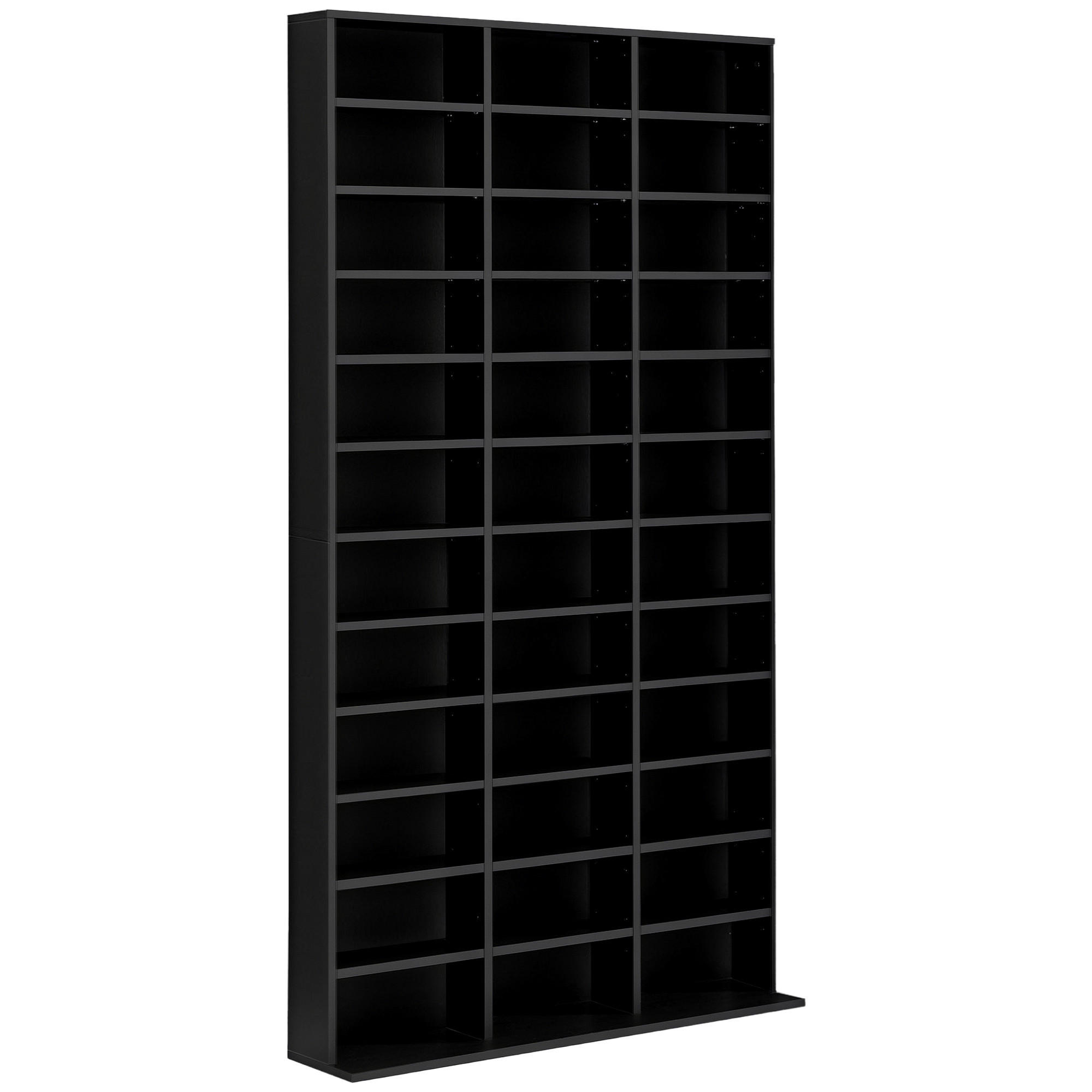 CD-REGAL DE-14394 36 Fächer, verstellbare Böden Schwarz - Schwarz, Holzwerkstoff (24/195/102cm) - ComfortXL