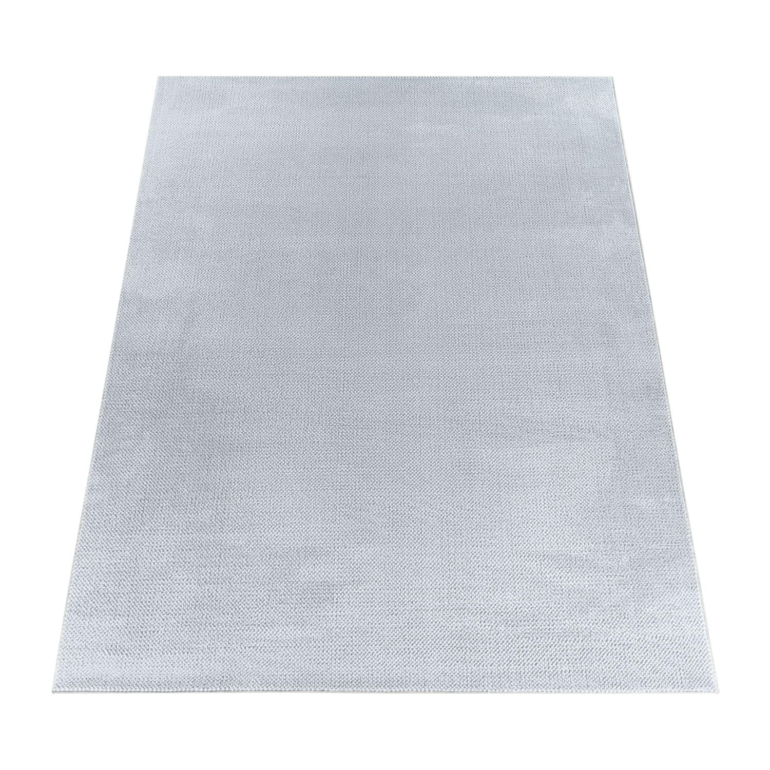 TEPPICH Kurzflor Unifarben Wohnzimmer schmutzabweisend Grau Rechteckig 120x160 - Grau, Textil (120/160cm) - KADIMA DESIGN