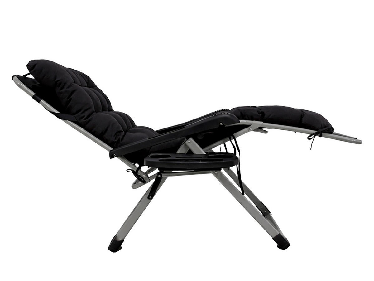 LIEGESTUHL mit extra dicker Auflage, Anthrazit - Anthrazit/Schwarz, Metall (73/110/81cm) - QUICK STAR
