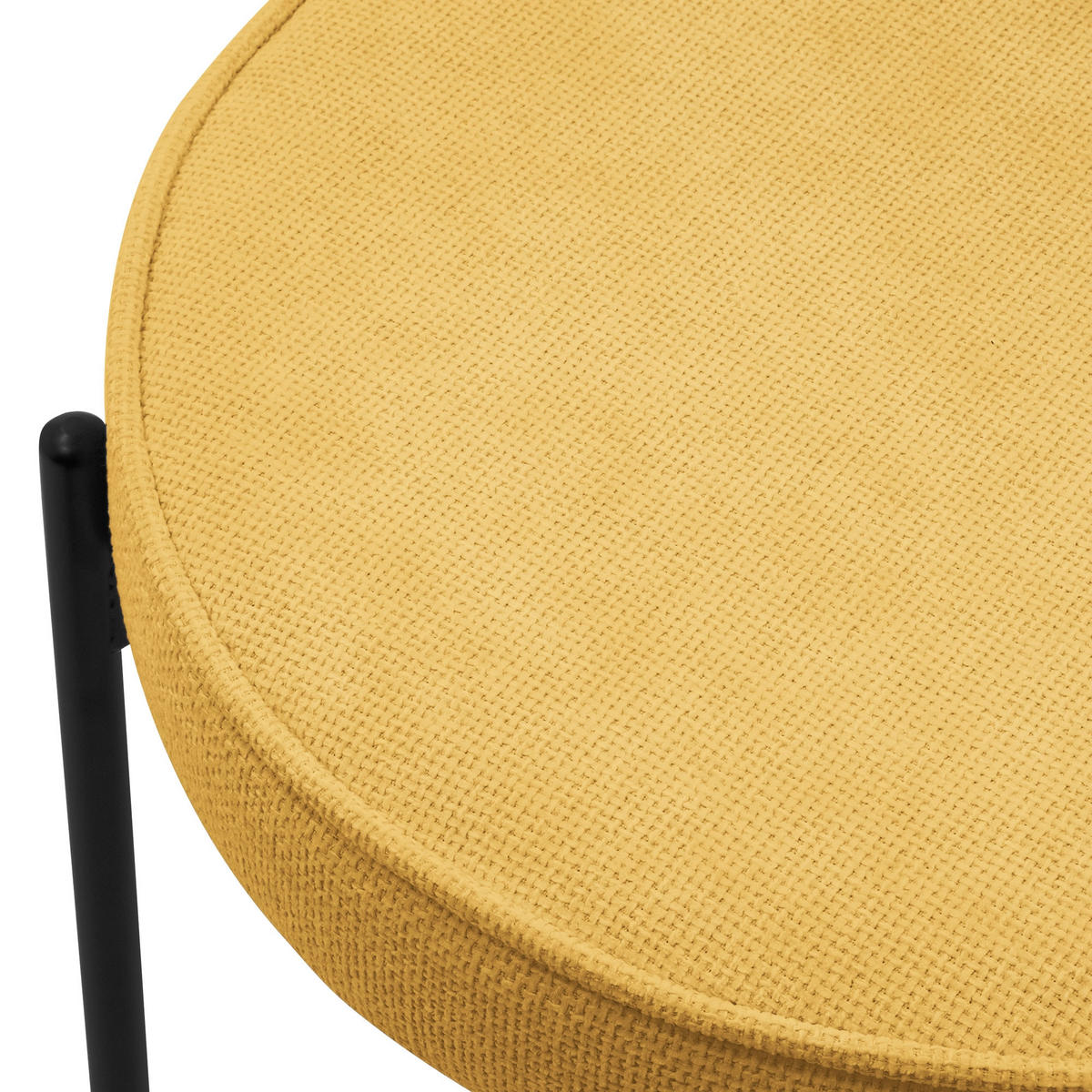 ESSZIMMERSTUHL 6er Set Senf mit Stoffbezug - Gelb/Schwarz, Textil/Metall (50/83/63cm) - ML-DESIGN