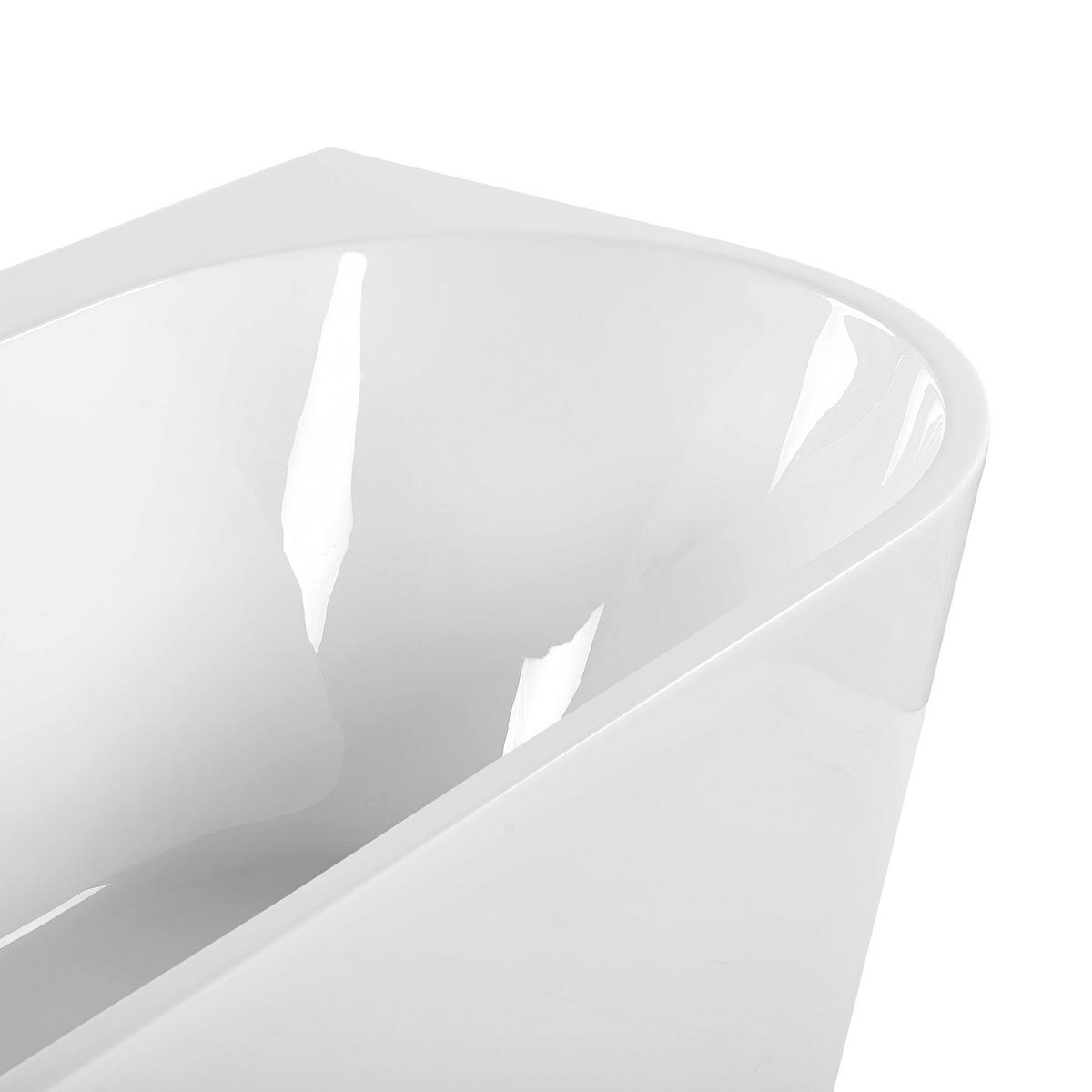 BADEWANNE 80x170x59 cm weiß Harvey - Weiß, Kunststoff (80/59/170cm) - Beliani