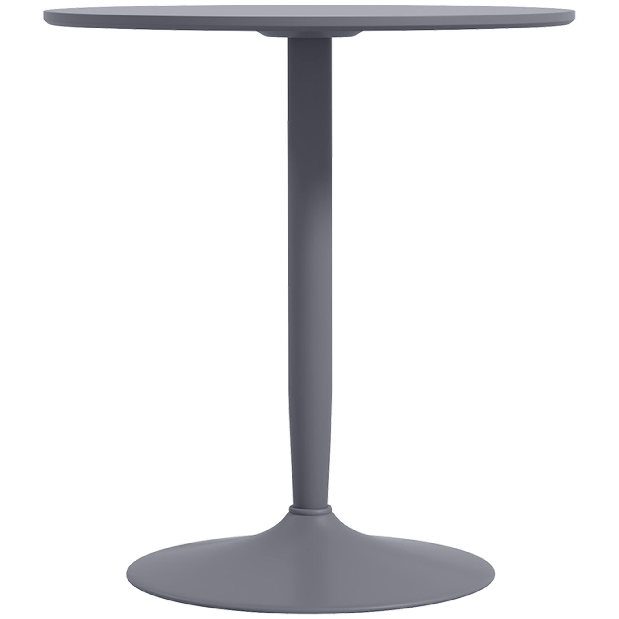 ESSTISCH Runder Küchentisch, Rutschfester Esszimmertisch für 2 Personen Grau - Grau, Holzwerkstoff (70/70/75cm) - HOMCOM