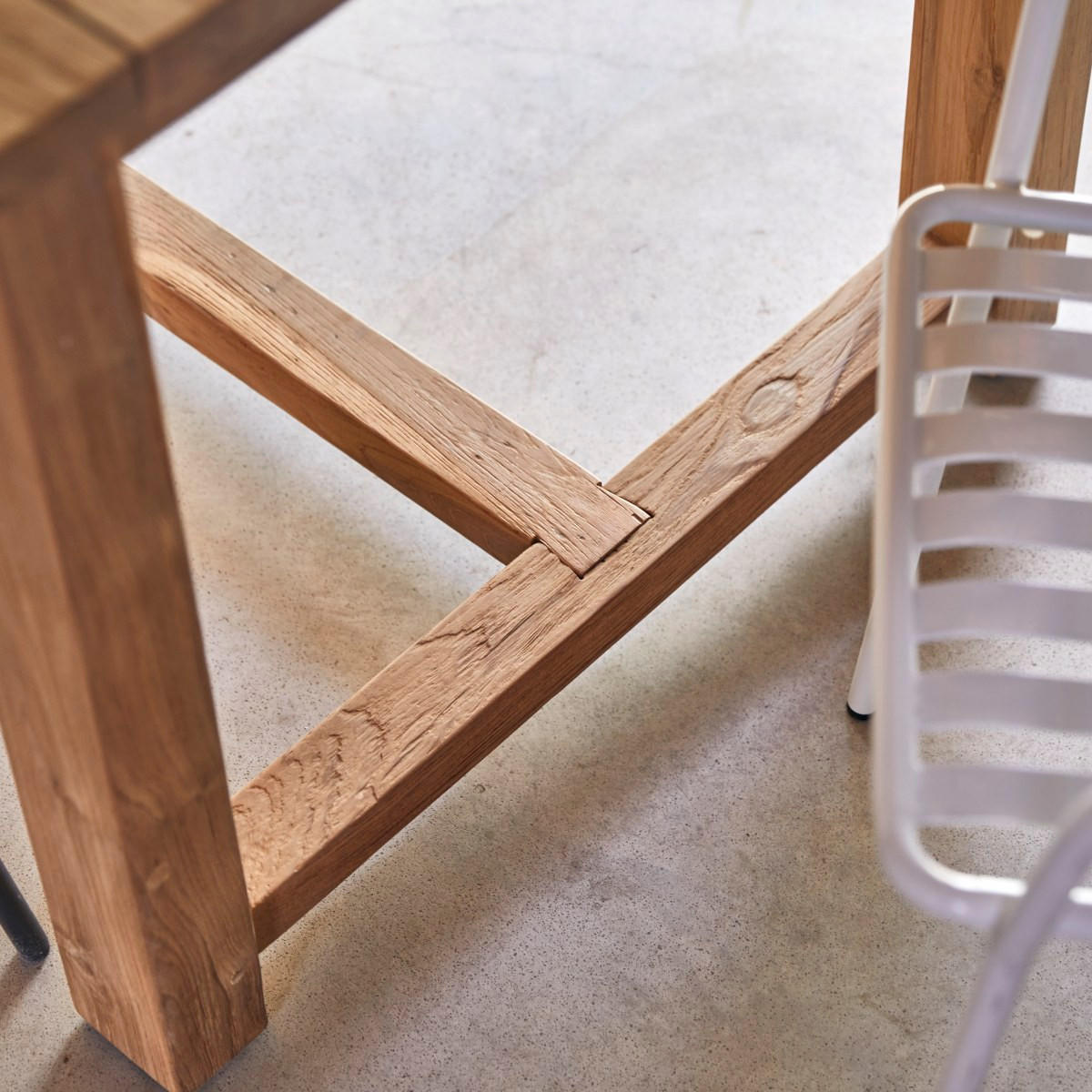 GARTENTISCH Teresa Natur aus Teak - Naturfarben, Holz (90/200/76cm) - Tikamoon