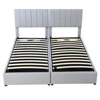 POLSTERBETT PANG-K8N4V2 180/200 cm Grau - Grau, Fell - PANGIVO