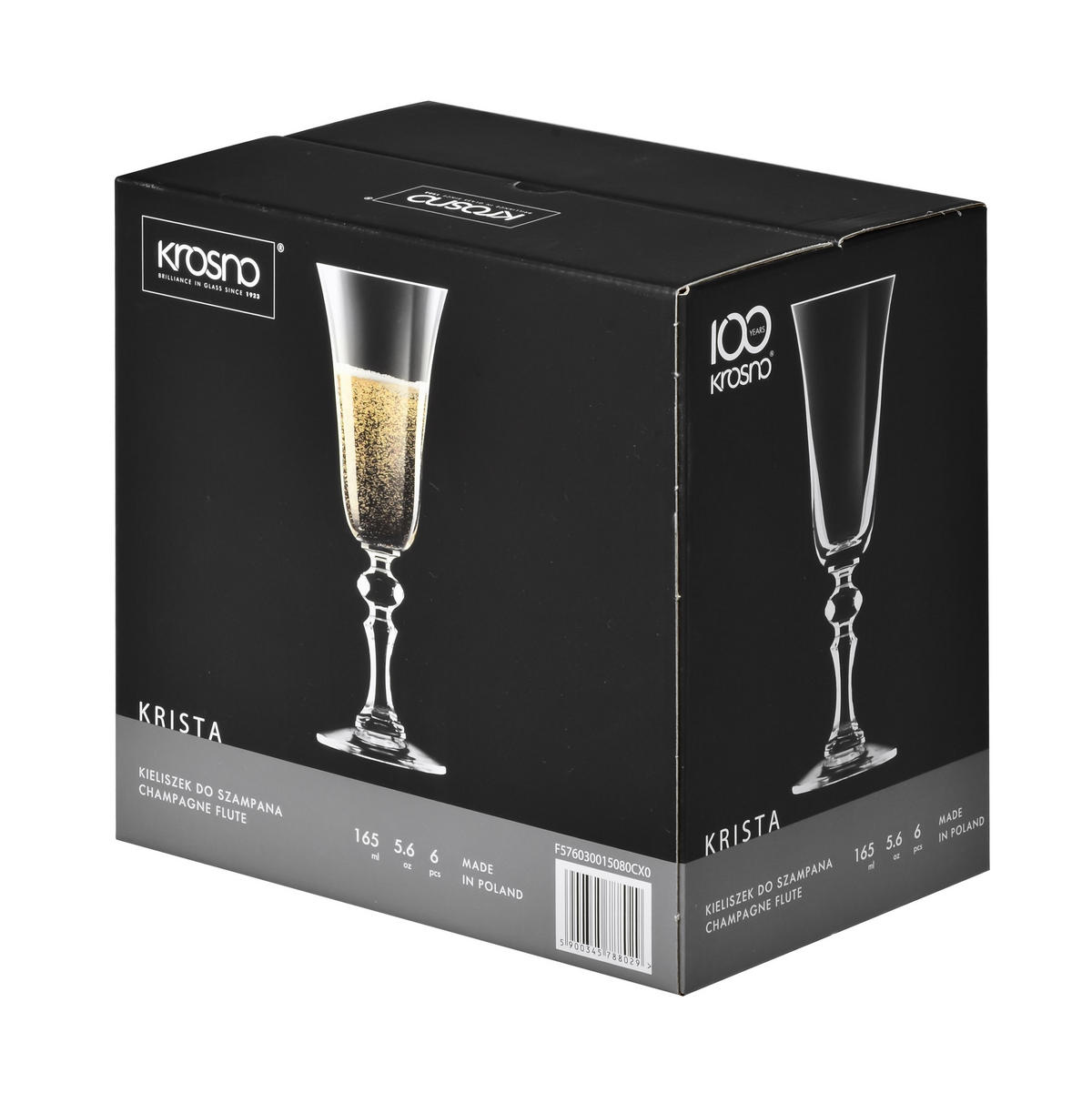 SEKTGLÄSER, 6er-Set, 165 ml - Transparent, Glas (0.165L) - Krosno Glass