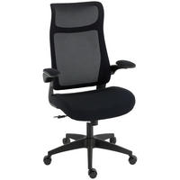 BÜROSTUHL DE-05199 3D-Armlehnen, Netzstoffrücken & Kippfunktion Schwarz - Schwarz, Kunststoff (64/118/65cm) - ComfortXL