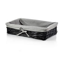 KORB Will grau 39/25/9cm Korbgeflecht - Grau, Holzwerkstoff (25/9/39cm) - Mondex