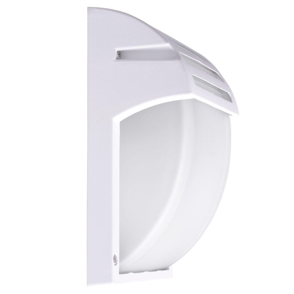 ALU AUSSEN-WANDLEUCHTE Weiß ALU - Weiß, Glas (18/24.5/9.3cm)