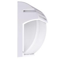 ALU AUSSEN-WANDLEUCHTE Weiß ALU - Weiß, Glas (18/24.5/9.3cm)