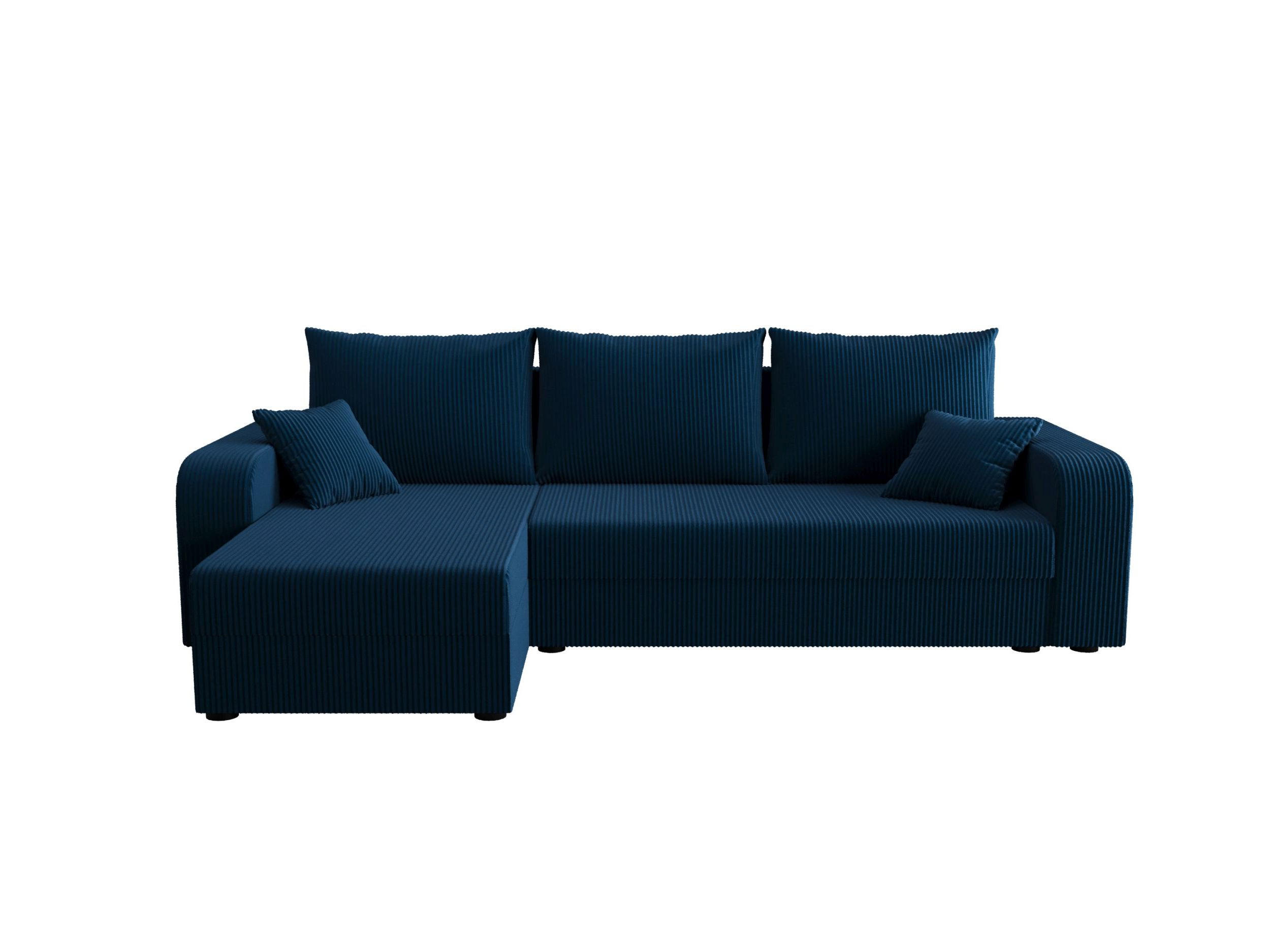 ECKSOFA HEWLET L BIS Zoom 13 Links mit Schlaffunktion - Dunkelblau, Textil (240/140cm) - Bedante