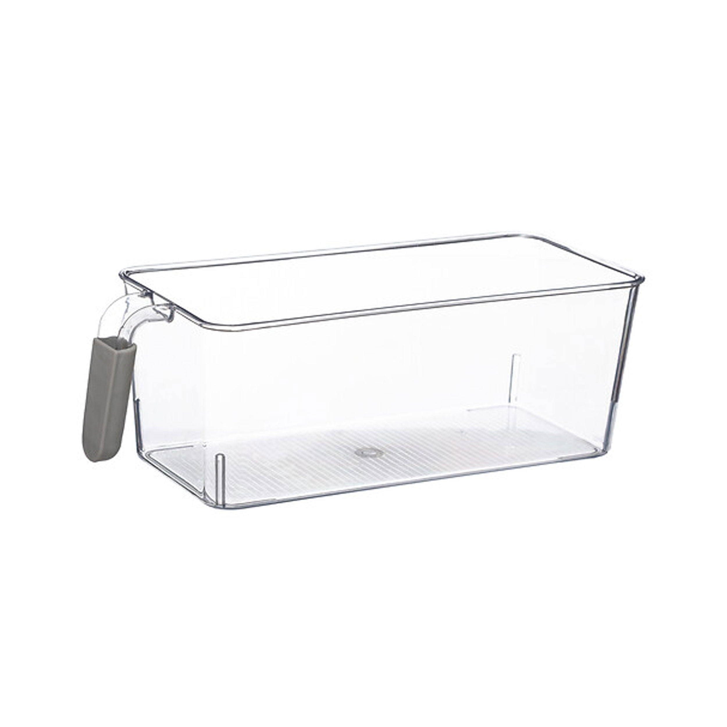 KÜHLSCHRANK-AUFBEWAHRUNGSBOX S mit Henkel, PET-Kunststoff, Gummi, Transparent - Transparent, Kunststoff (12.5/11/27.5cm) - 5five Simply Smart