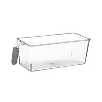 KÜHLSCHRANK-AUFBEWAHRUNGSBOX S mit Henkel, PET-Kunststoff, Gummi, Transparent - Transparent, Kunststoff (12.5/11/27.5cm) - 5five Simply Smart