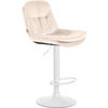 BARHOCKER Samt creme - Creme/Schwarz, Textil (46/94/54cm) - CLP